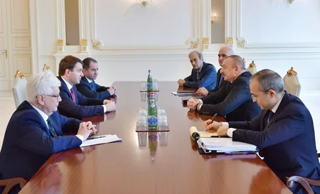 President Ilham Aliyev received delegation led by Russian minister of economic development