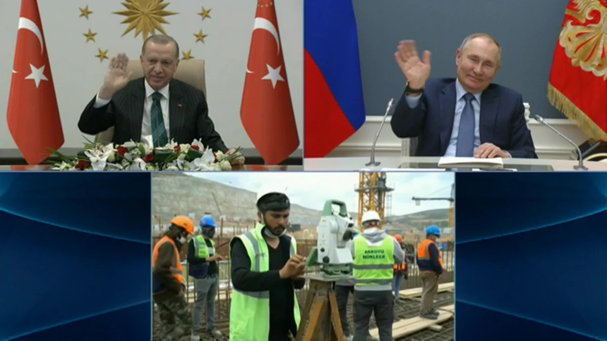 Путин и Эрдоган дали старт началу строительства третьего блока АЭС Аккую в Турции