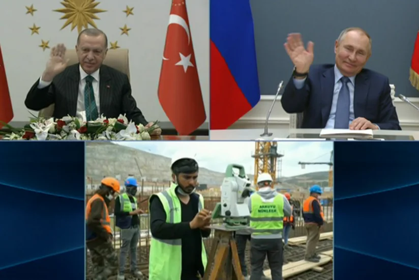 Путин и Эрдоган дали старт началу строительства третьего блока АЭС Аккую в Турции