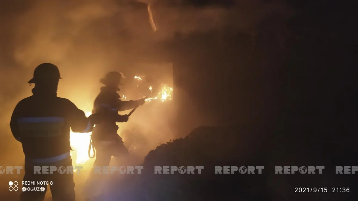 Oğuzda mal tövləsi və ot anbarı yanır