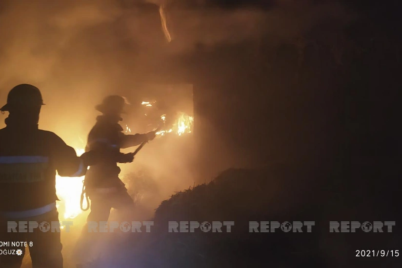 Oğuzda mal tövləsi və ot anbarı yanır