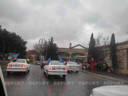 Bakıda Zəfər avtoyürüşü keçirilib