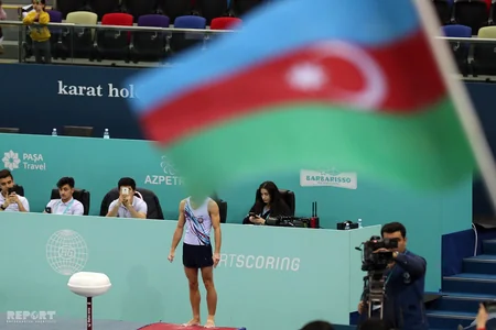 Azərbaycan tamblinqçisi Bakıdakı Dünya Kubokunda gümüş medal qazanıb