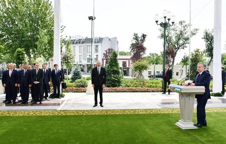 Ilham Aliyev, Shavkat Mirziyoyev attend opening of Heydar Aliyev Square in Tashkent