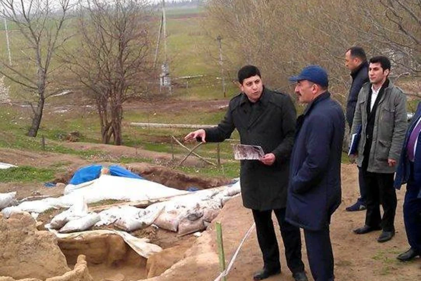 Əbülfəs Qarayev Göytəpə neolit dövrü abidəsini ziyarət edib - FOTO