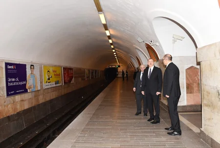 ​Prezident metronun “Elmlər Akademiyası” stansiyasının ikinci çıxışının açılışında iştirak edib