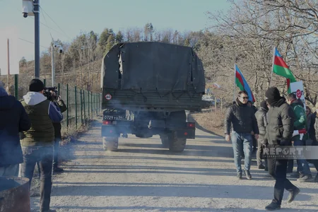 Conditions created on Khankandi-Lachin road for unhindered passage of Russian peacekeepers' vehicle