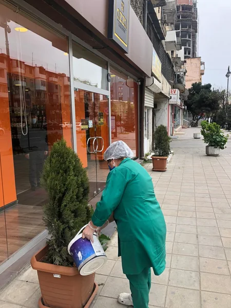 Karantin günlərində paytaxtda yaşıllıqlara qulluq göstərilir