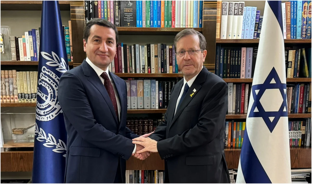 Hikmat Hajiyev discusses regional issues with President of Israel