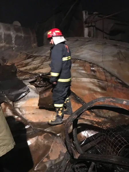 Gürcüstanda bazarda güclü yanğın olub