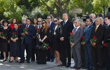 President attended opening of a monument to world-famous singer Rashid Behbudov - UPDATED