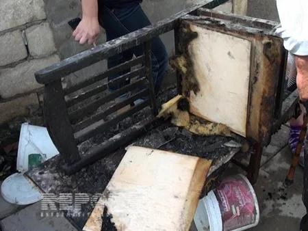 Salyanda 3 otaqlı fərdi yaşayış evi yanıb - FOTO