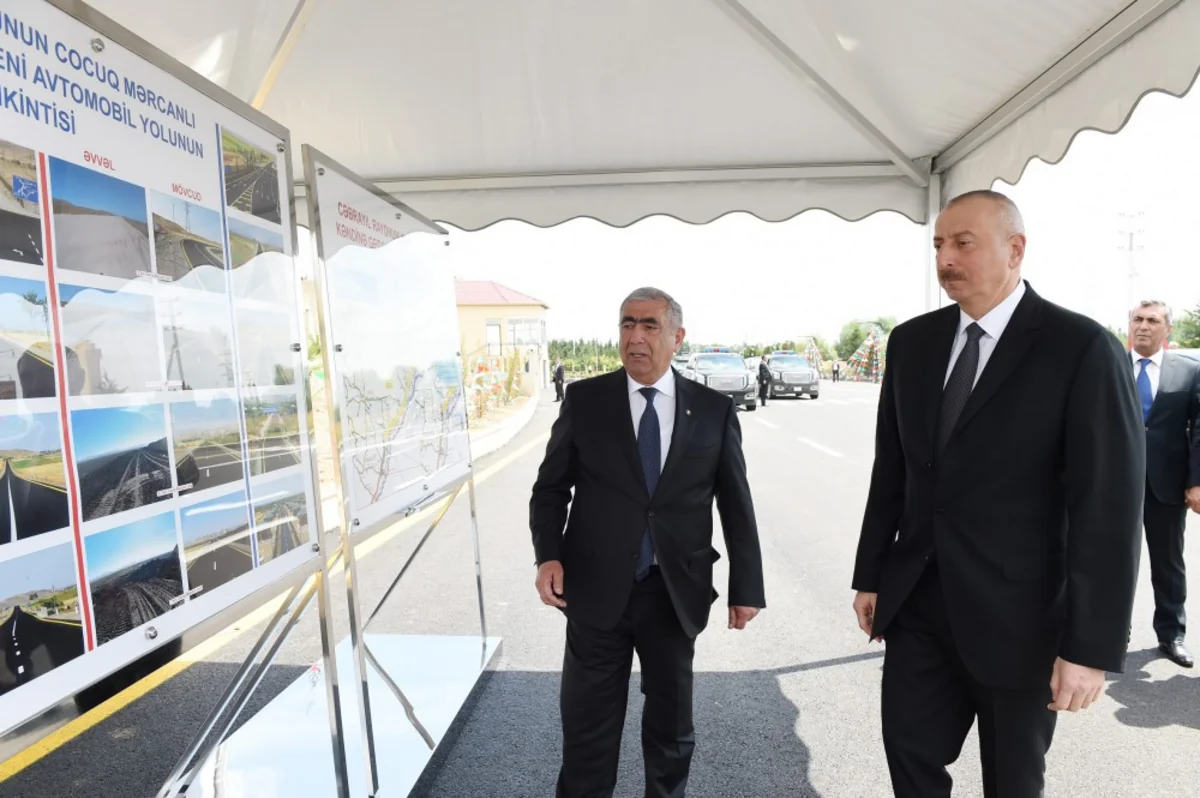 Azərbaycan Prezidenti Cocuq Mərcanlı kənd yolunun açılışında iştirak edib