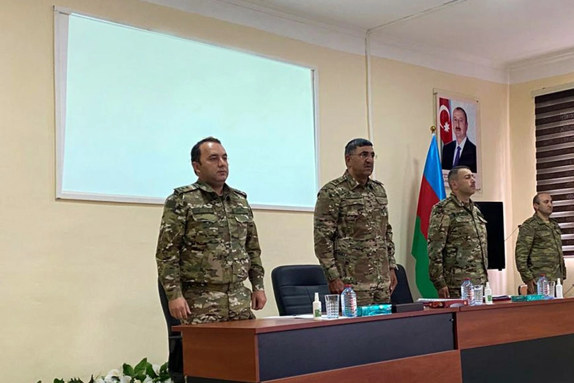 Maintaining high level of combat readiness of Azerbaijani units discussed in Lachin