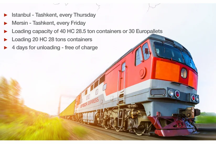 ADY Container launches cargo transportation on Istanbul-Tashkent and Mersin-Tashkent routes