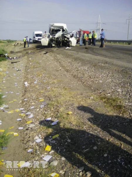Goranboyda yol qəzası baş verib, xəsarət alanlar var - FOTO - VİDEO