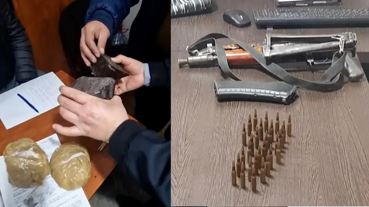 Bakıda narkotik və 2 ədəd “Kalaşnikov” avtomatı aşkarlanıb
