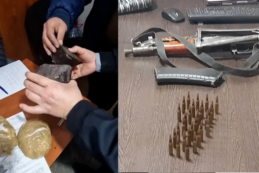 Bakıda narkotik və 2 ədəd “Kalaşnikov” avtomatı aşkarlanıb