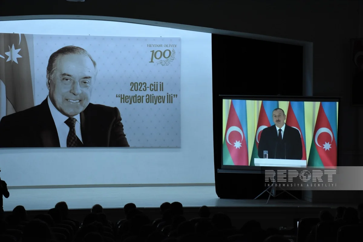 Ağsuda Ulu Öndərin 100 illik yubileyinə həsr olunan konfrans keçirilib