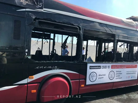 “BakuBus”ın avtobusu yanıb