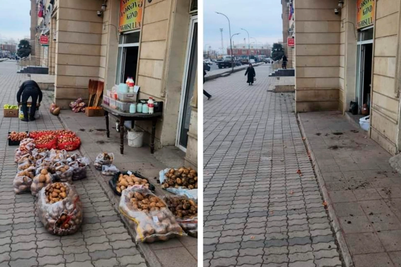 Gəncədə qanunsuz küçə ticarəti ilə bağlı reyd keçirilib