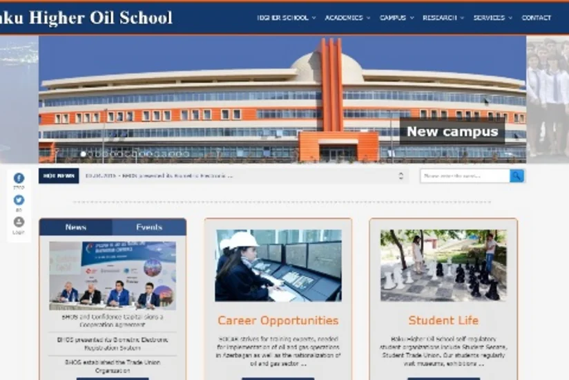 Bakı Ali Neft Məktəbinin rəsmi saytının təqdimatı keçirilib