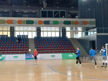 Azərbaycanın futzal millisi Yunanıstanla oyunöncəsi məşqə çıxıb
