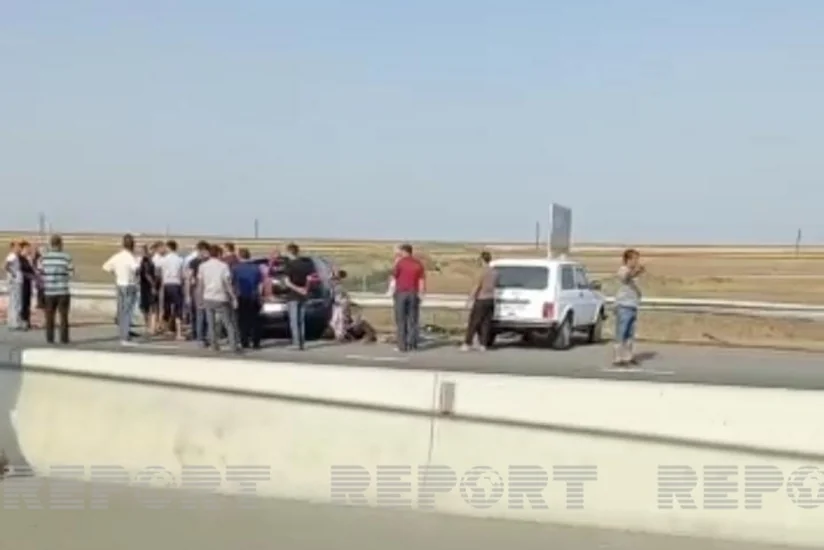 Cəlilabadda gəlin maşını qəzaya düşüb, xəsarət alan var