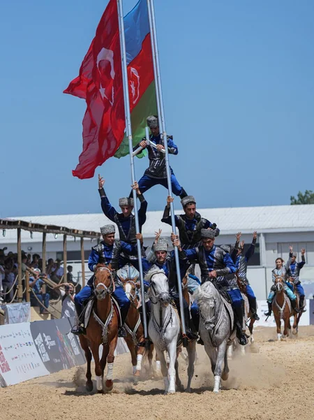 Turkish President watches performance featuring Karabakh horses