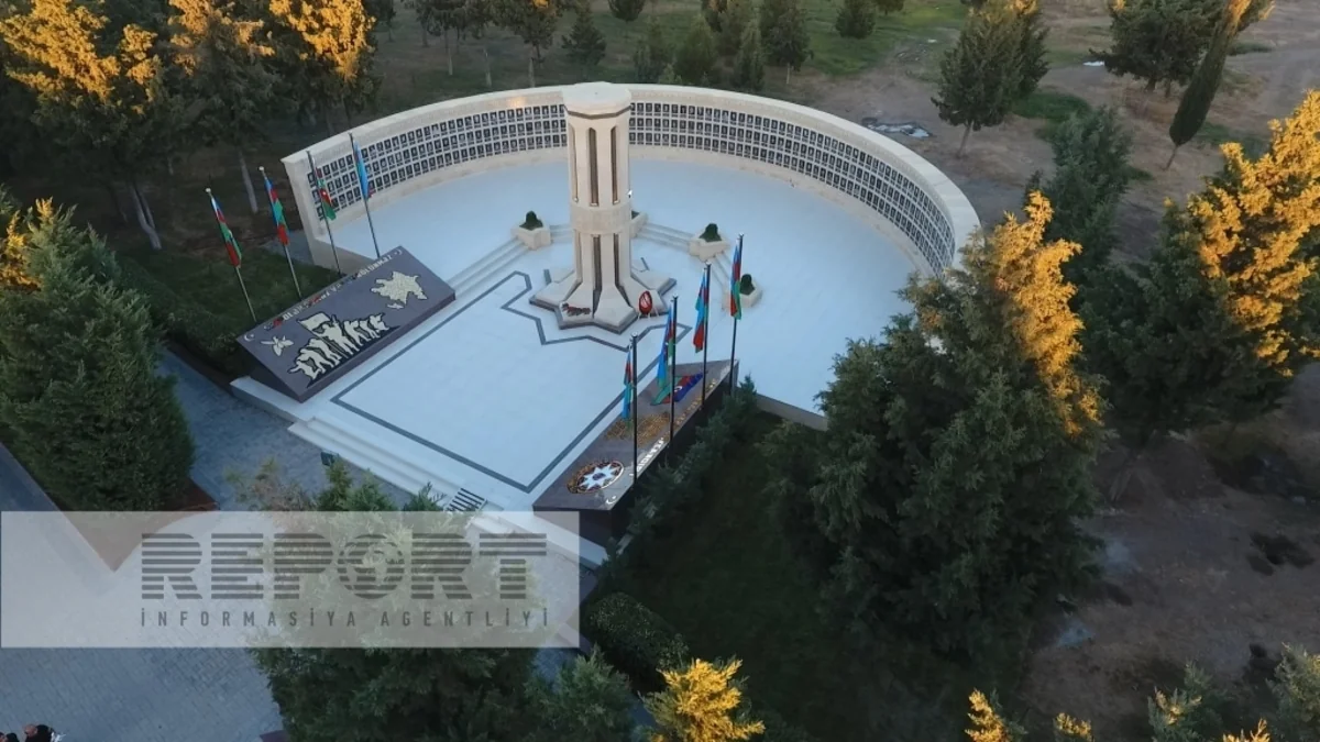 Şəmkirdə Şəhidlər Memorial Abidə Kompleksinin açılışı olub