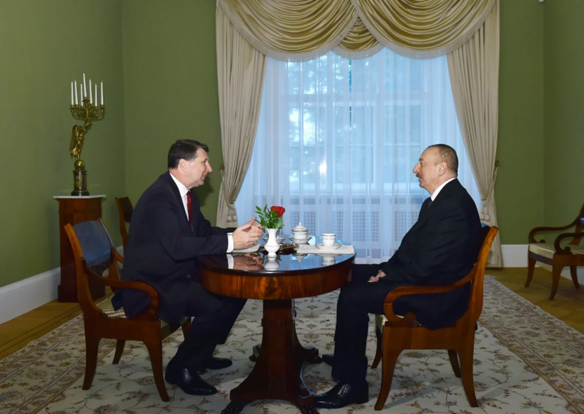 Azerbaijani and Latvian Presidents held one-on-one meeting