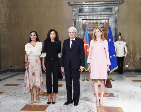 İtaliya Prezidenti Azərbaycanın Birinci vitse-prezidenti Mehriban Əliyevanın şərəfinə rəsmi nahar verib - ƏLAVƏ OLUNUB