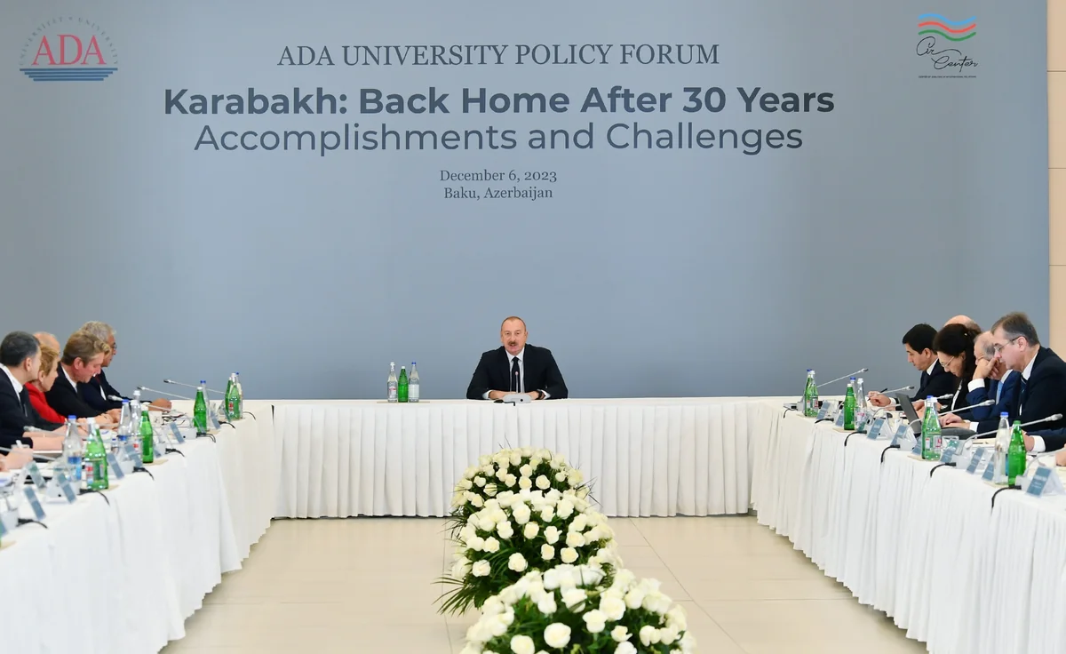 President Ilham Aliyev attends Forum titled Karabakh: Back Home After 30 Years. Accomplishments and Challenges