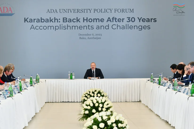Prezident İlham Əliyev Qarabağa qayıdışla bağlı beynəlxalq forumda iştirak edib - YENİLƏNİB - 2
