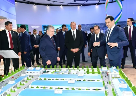 President Ilham Aliyev, President Shavkat Mirziyoyev view activity of Technopark LLC in Tashkent
