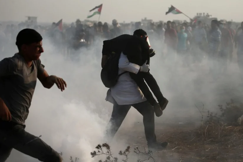 Qəzza sektorunda toqquşmalar zamanı yaralanan fələstinlilərin sayı 240 nəfərə çatıb