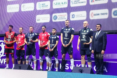 Kişi voleybolçular arasında Azərbaycan Yüksək Liqasının qalibləri mükafatlandırılıb