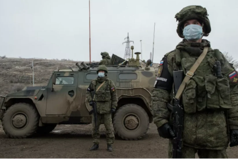 Миротворцы в Карабахе оборудовали посты наблюдения защитными средствами