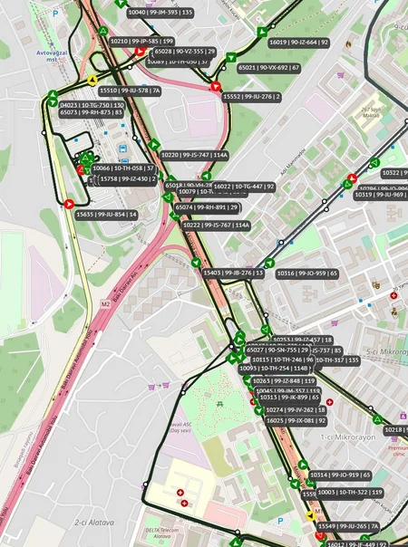 Bakıda 125 avtobus gecikmə ilə hərəkət edir