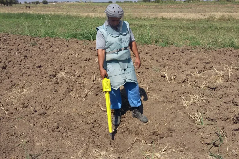 Ağdamda partlamış top mərmilərinin qalıqları aşkar edilib