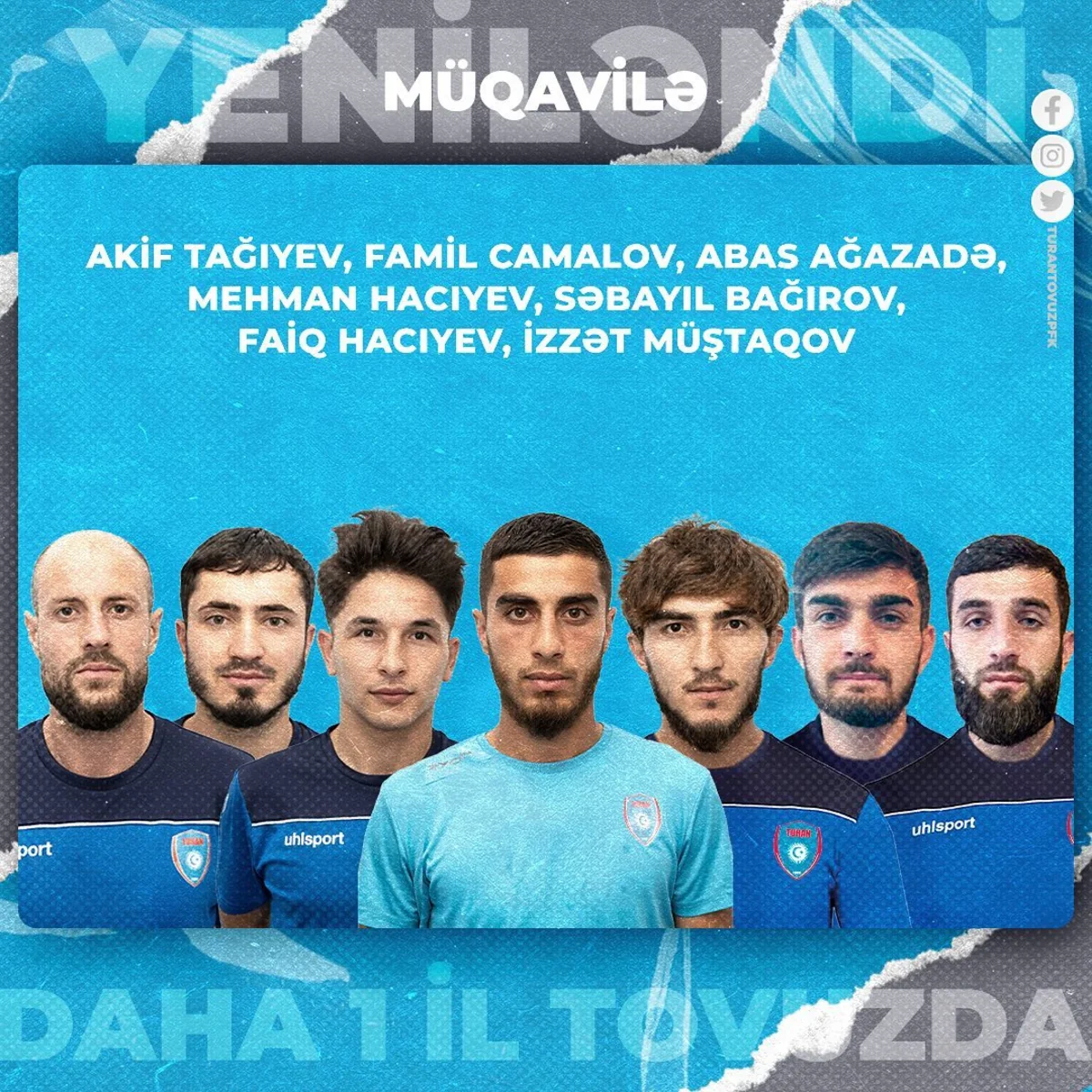 Turan Tovuz 7 futbolçusu ilə müqaviləni yeniləyib