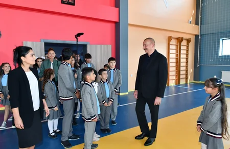 Ilham Aliyev, Mehriban Aliyeva meet with Aghali village residents