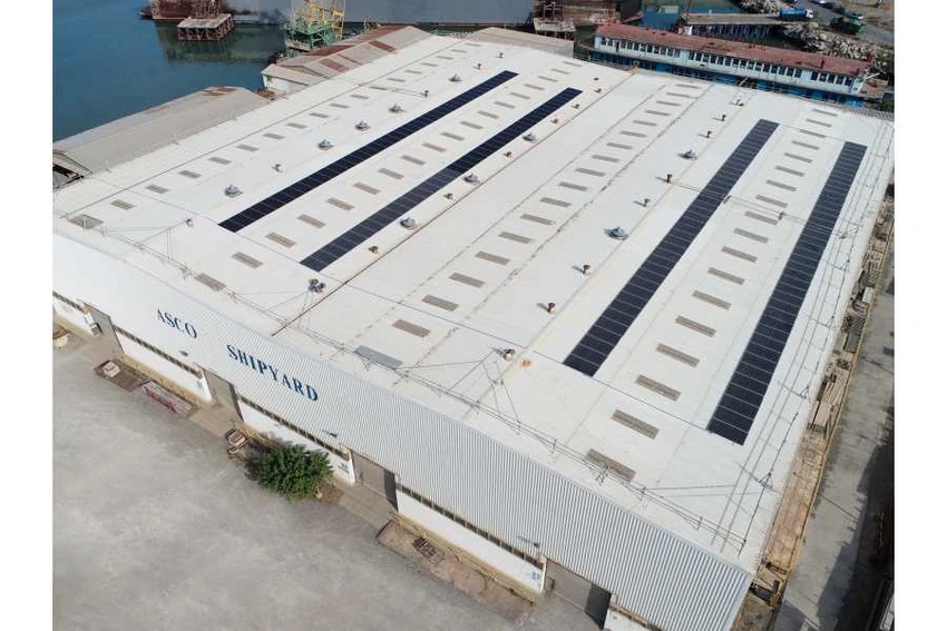 “Bibiheybət” Gəmi Təmiri Zavodunda 162 günəş paneli quraşdırılıb