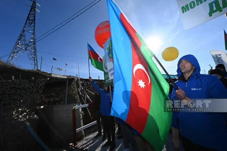 Protest continues on Khankandi-Lachin road, participants in high spirits