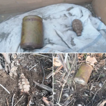 Ağcabədidə mina və əl qumbarası aşkarlandı - FOTOLAR