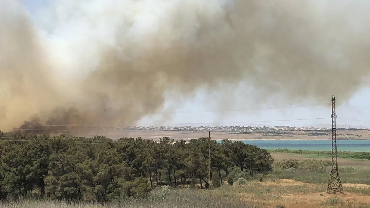 Ceyranbatan su anbarının yaxınlığında baş verən yanğın söndürülüb