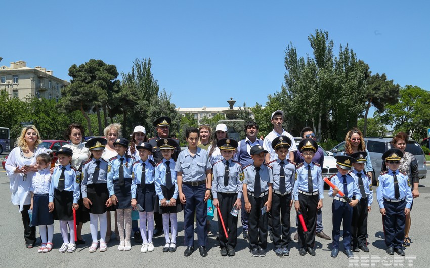 Bakıda Yollarda uşaqların təhlükəsizliyini qoruyaq adlı tədbir keçirilib - FOTO - VİDEO