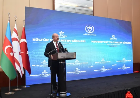 Bakıda Şimali Kipr Prezidenti Ersin Tatarın şərəfinə rəsmi ziyafət verilib