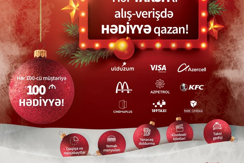 BirKartla taksit edən hər müştəri hədiyyə qazanacaq