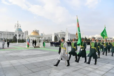 Official welcome ceremony held for President Ilham Aliyev in Ashgabat